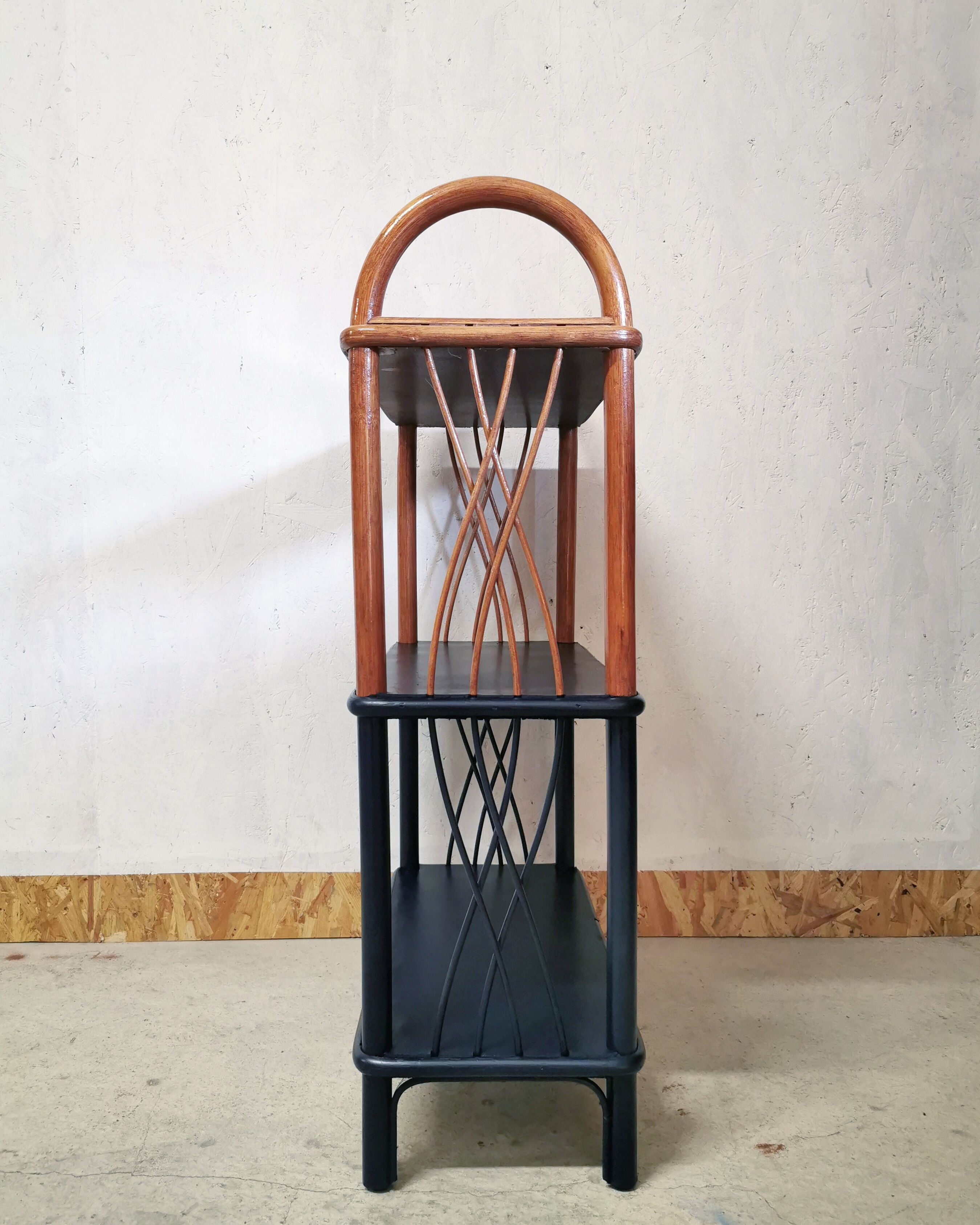Rattan shelf