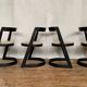 4 Vintage Baumann chairs Halfa 1970 cut wood