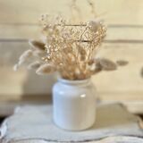 Vintage white enamelled stoneware pot