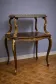 Louis XV style console table with two tiers.