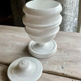 White wooden box, with lid