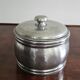Antique round tin candy box