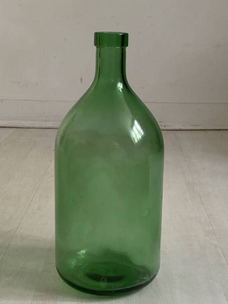 Dame jeanne vase vintage vert 5 litres