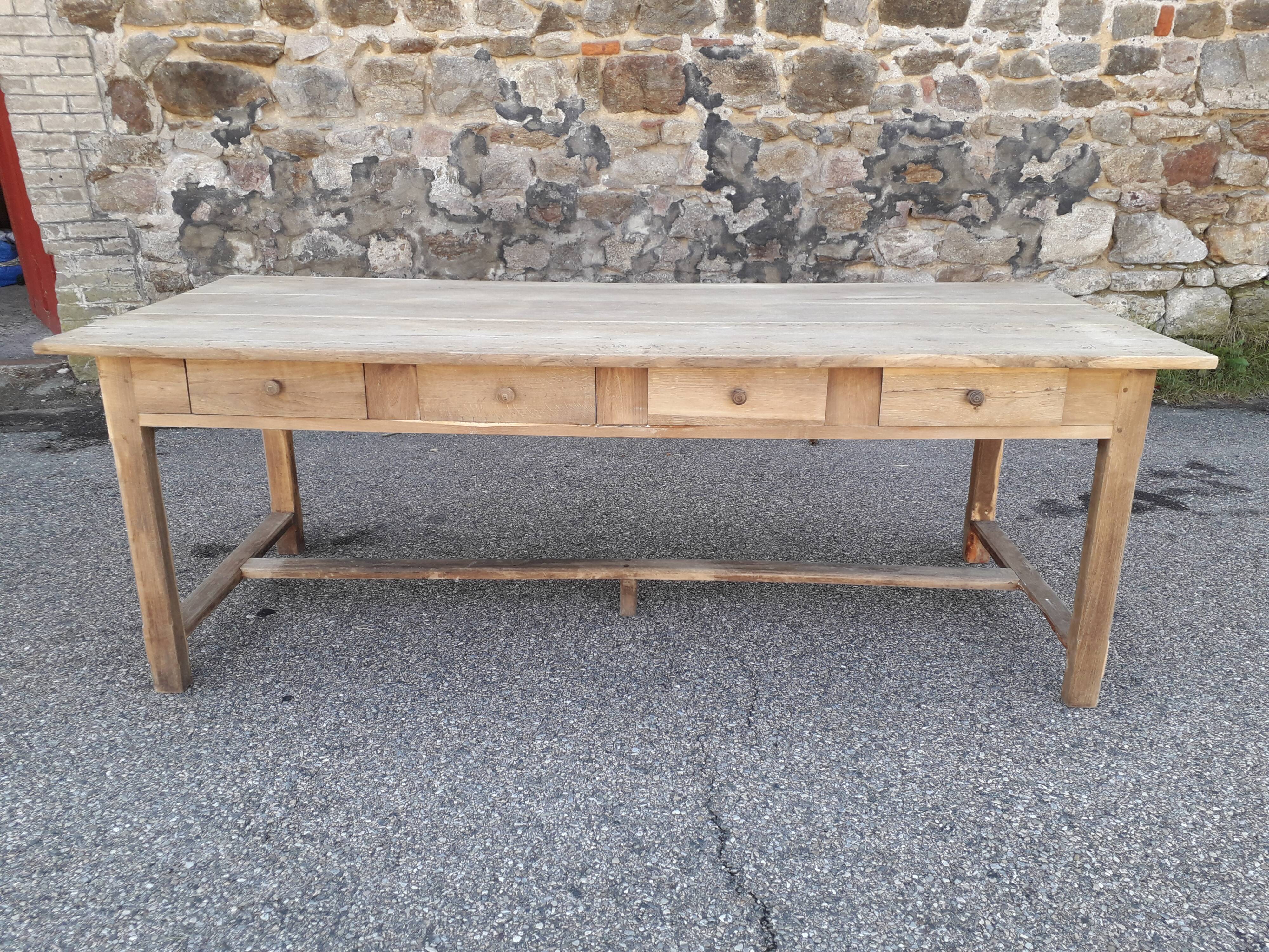 214 cm drawer farm table