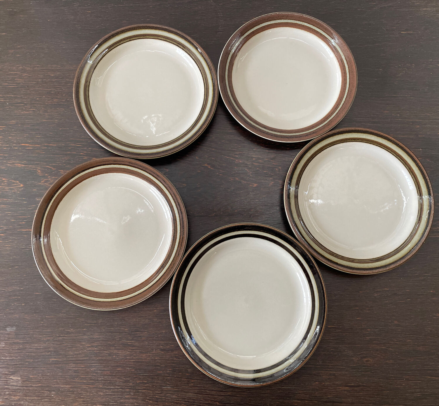 Set of 5 dessert plates Arabia Finland "Karelia" – design s