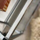 Vintage glass and chrome console coffee table
