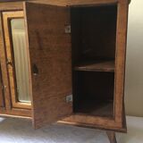 Doll cabinet 3 wooden doors with mirror