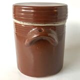 Pot en grès avec couvercle
