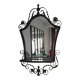 Vintage wrought iron entrance wall mirror