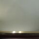 Square mirror mahogany and brass / vintage 60x60cm