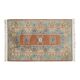 1970s Vintage Turkish Handmade Wool & Cotton Orange Area Rug 125x195