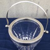 Ice bucket ice cubes signed crystal Saint Louis