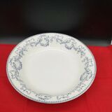 Hollow round dish Model Mozart blue in Sarreguemines earthenware