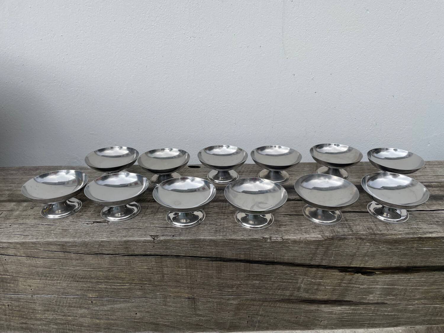 12 coupelles inox / coupes vintage 1970