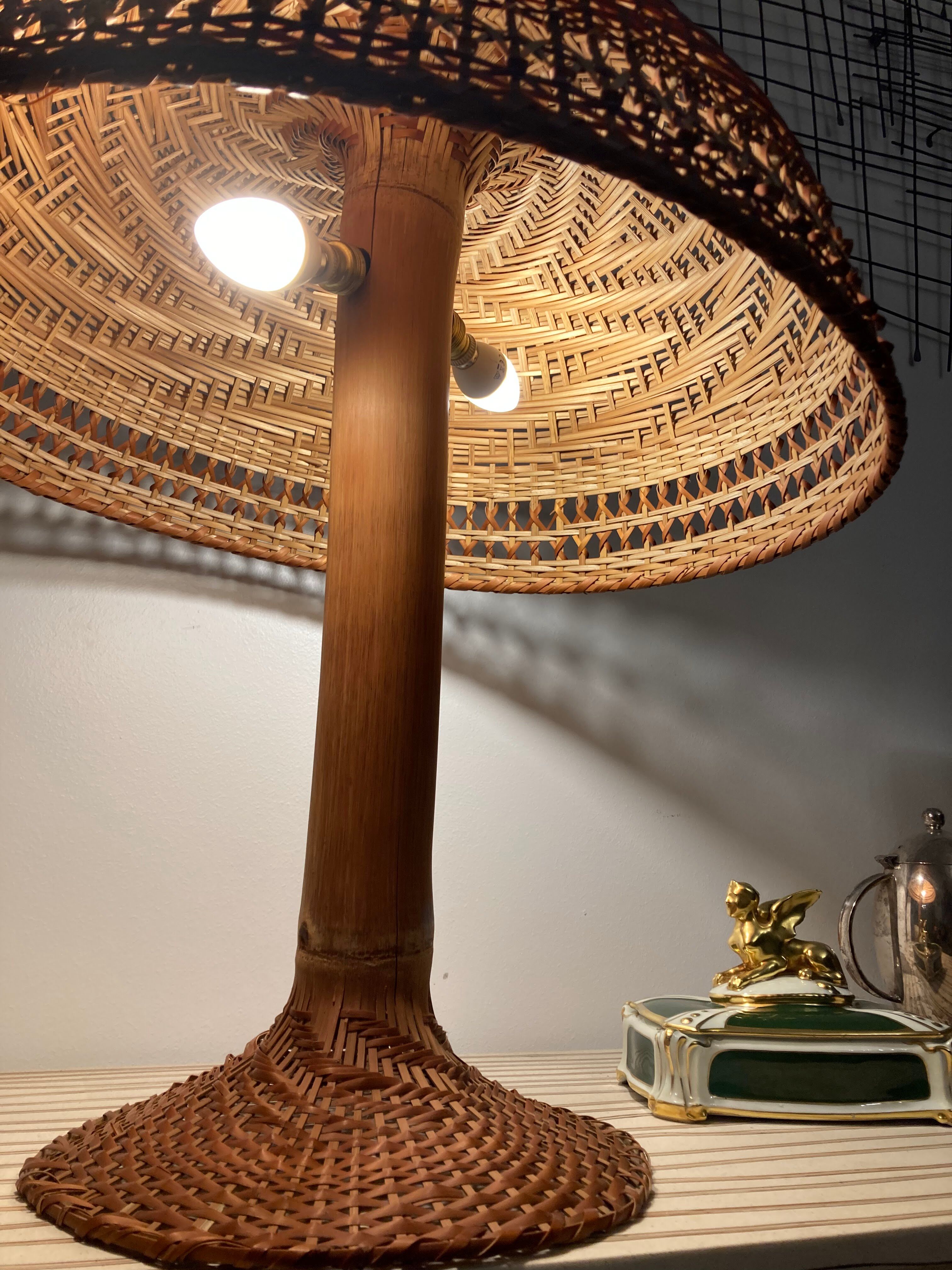 Vintage rattan lamp