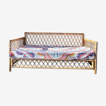 Sofa or bench real rattan
