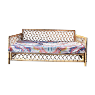 Sofa or bench real rattan