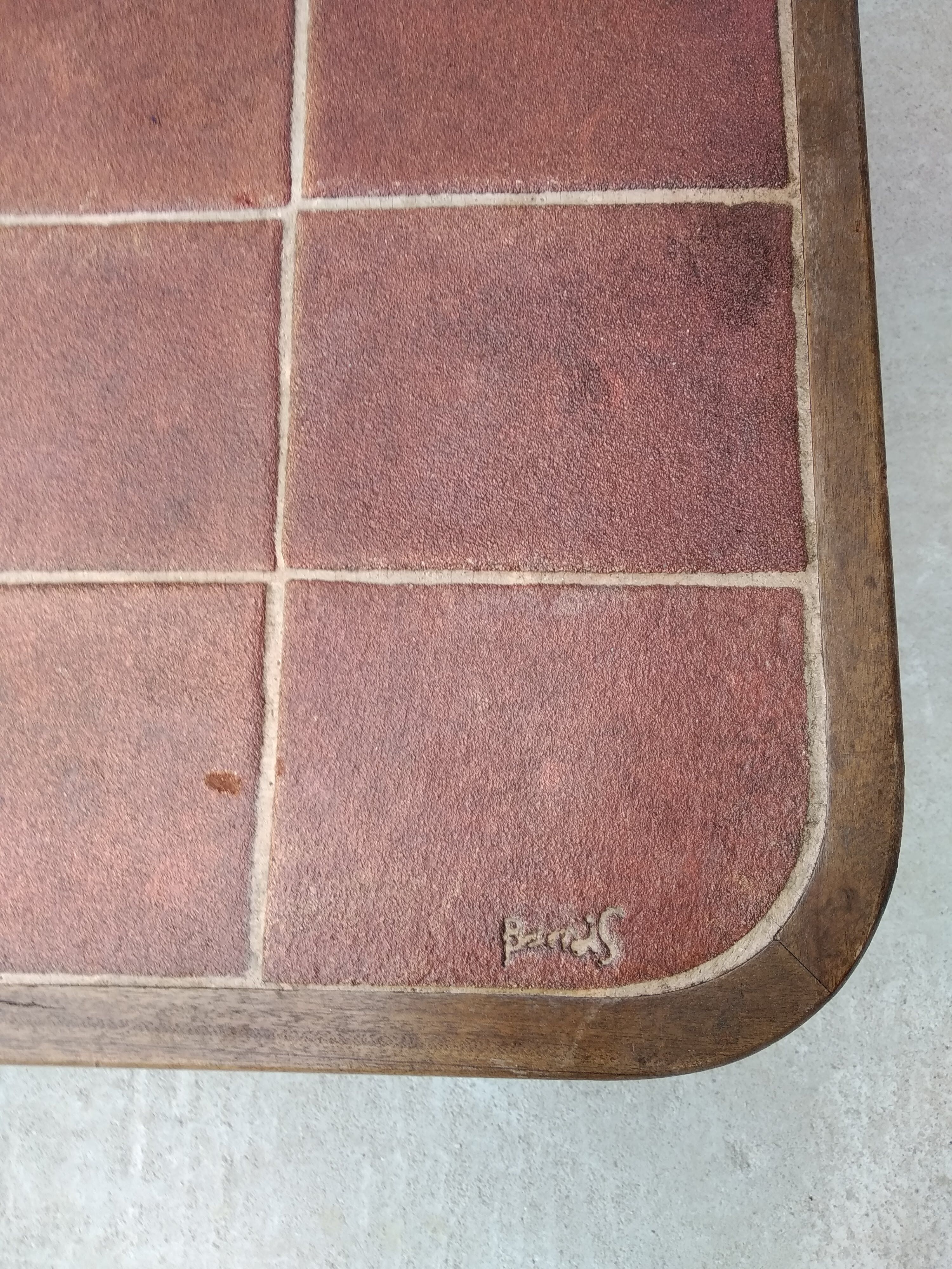 Ceramic coffee table Vallauris Barrois