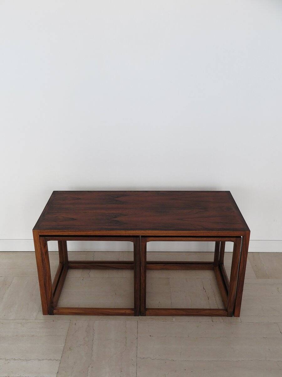Nesting Tables attributed to Aksel Kjesgaard, Denmark, 1960s, Set of 3
