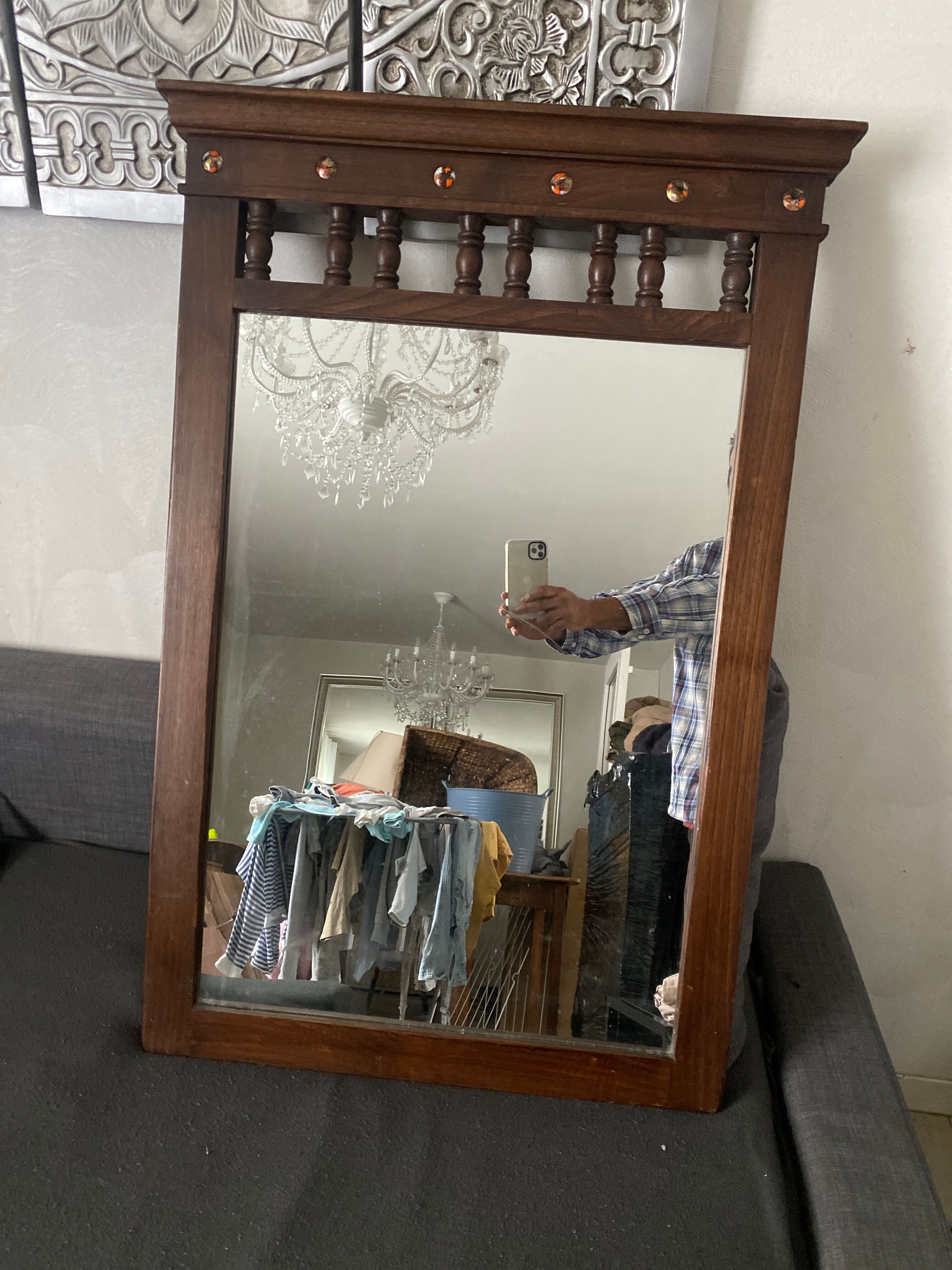 Vintage wood mirror