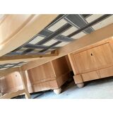 Italian Artisanal Little White Sofa in Natural Wood