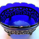 Small table jardiniere, cobalt blue crystal and napoleon iii gilded bronze support