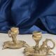 Cellar rat candlesticks (pair) in vintage bronze, re-edition from the 80s