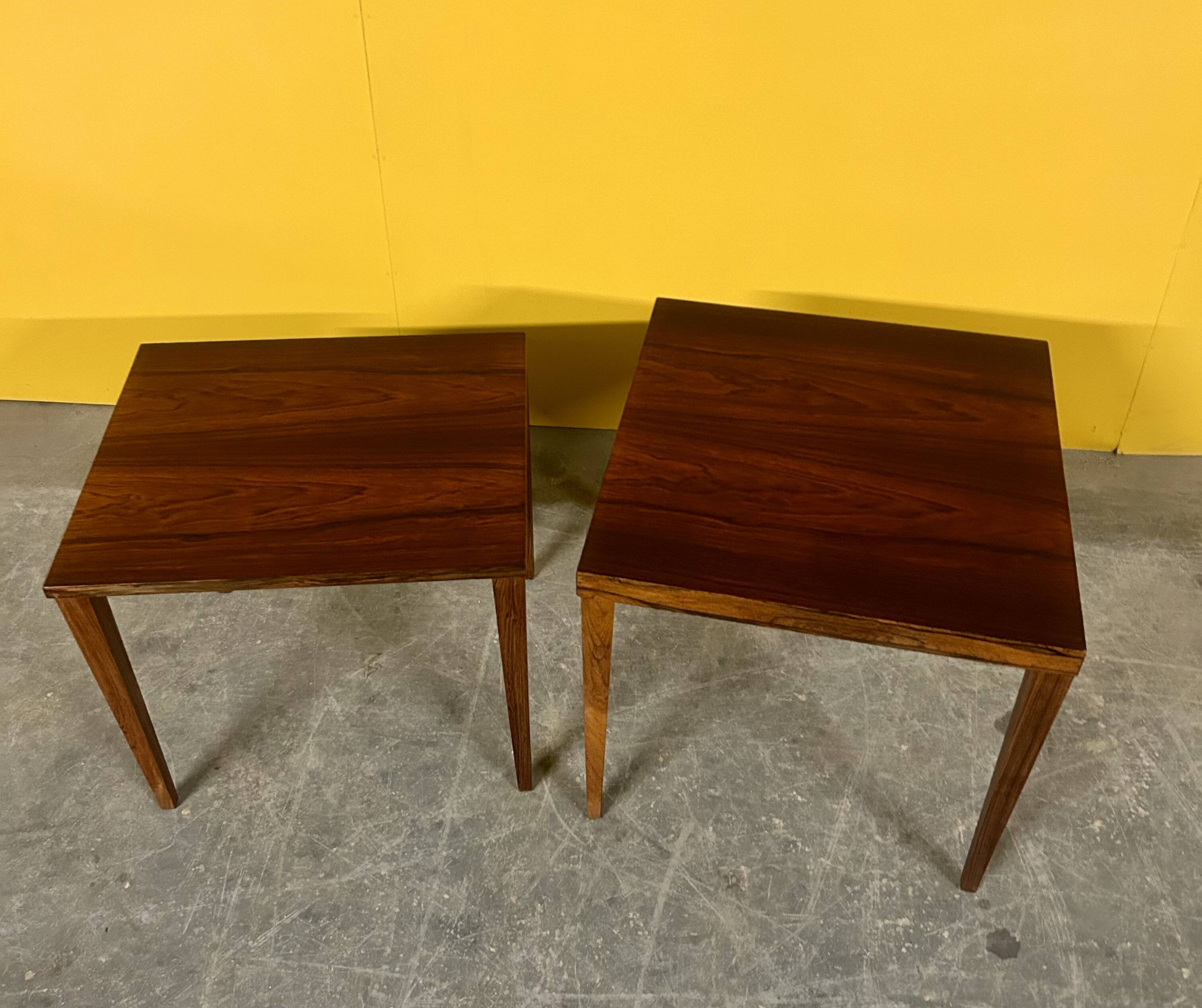 Nid danois de 2 tables en palissandre du milieu du siècle, 1960