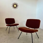 Lot of 2 old CM 190 armchairs by Pierre Paulin, French design from the 60s