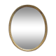 Oval mirror in gold metal