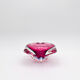 Bohême Crystal Pocket Bowl Hospodka Raspberry and Blue Reflections 1960