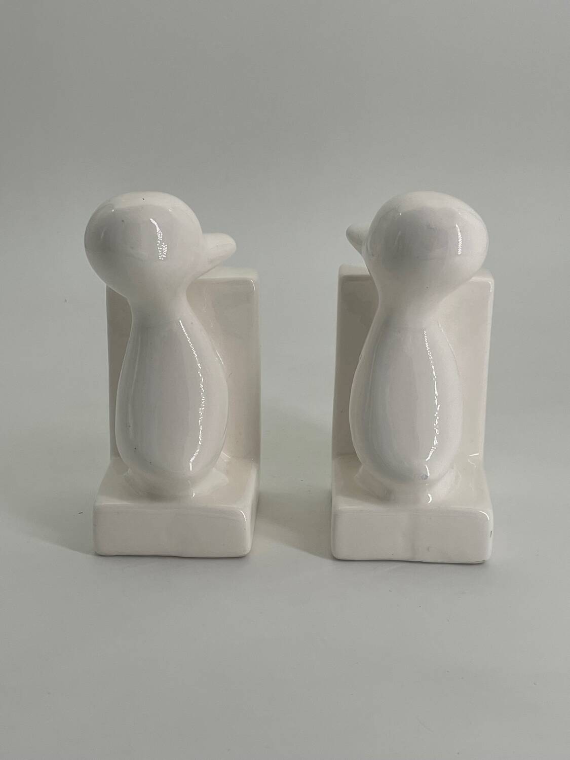Vintage ceramic duck bookend