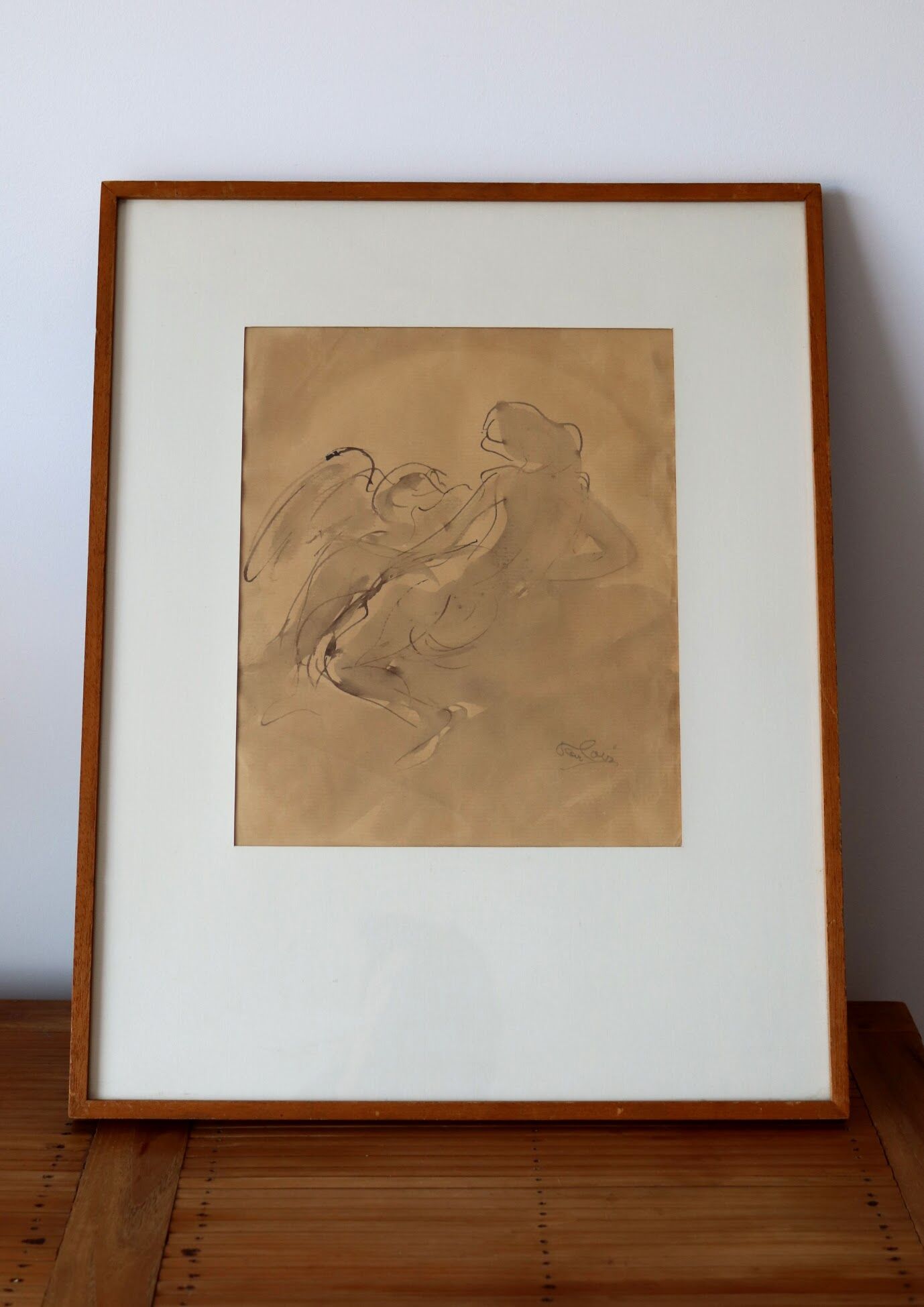 Dessin de nu encadré