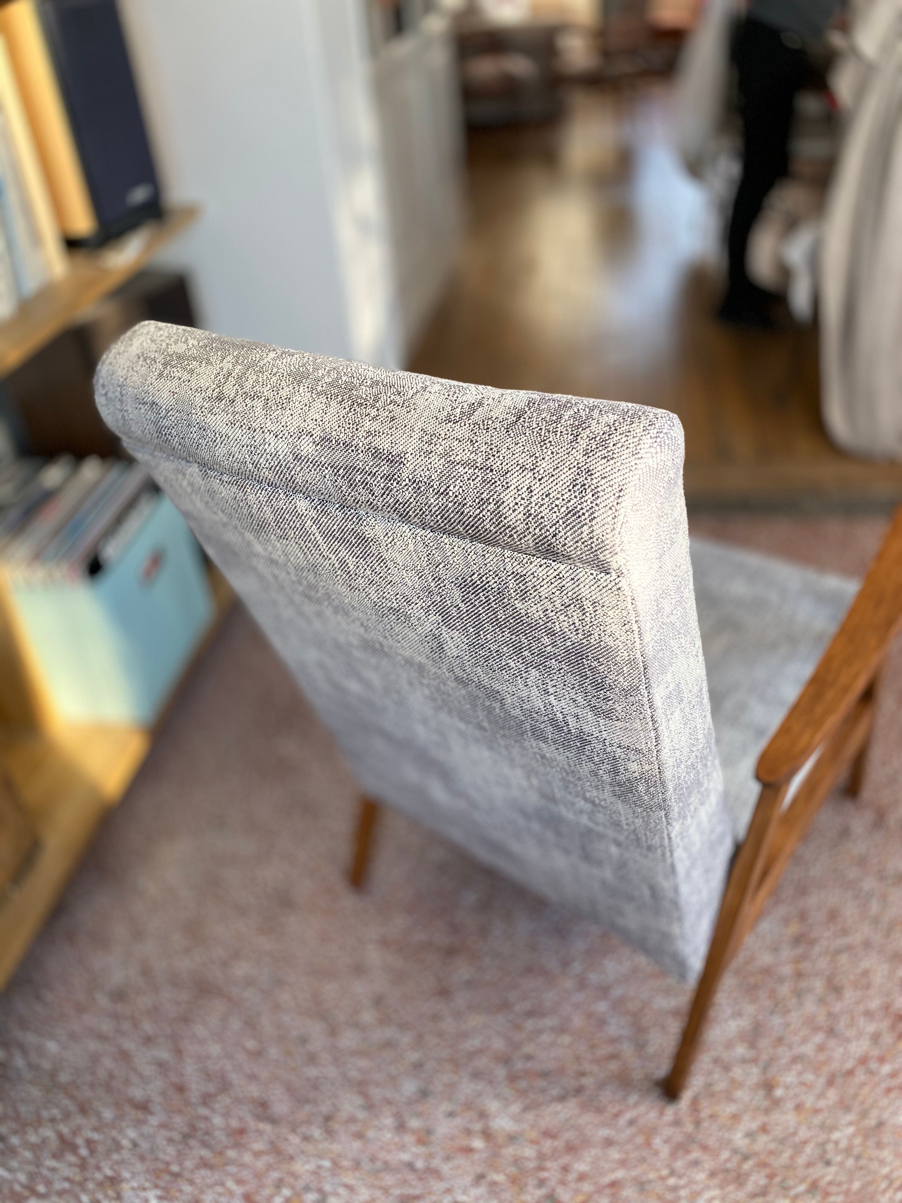 Pair of Scandinavian feet compasses armchairs