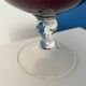 grand vase verre violet col tulipe vintage / decoration floral verre / vase verre style italien