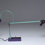 Vintage blue and turquoise lamp