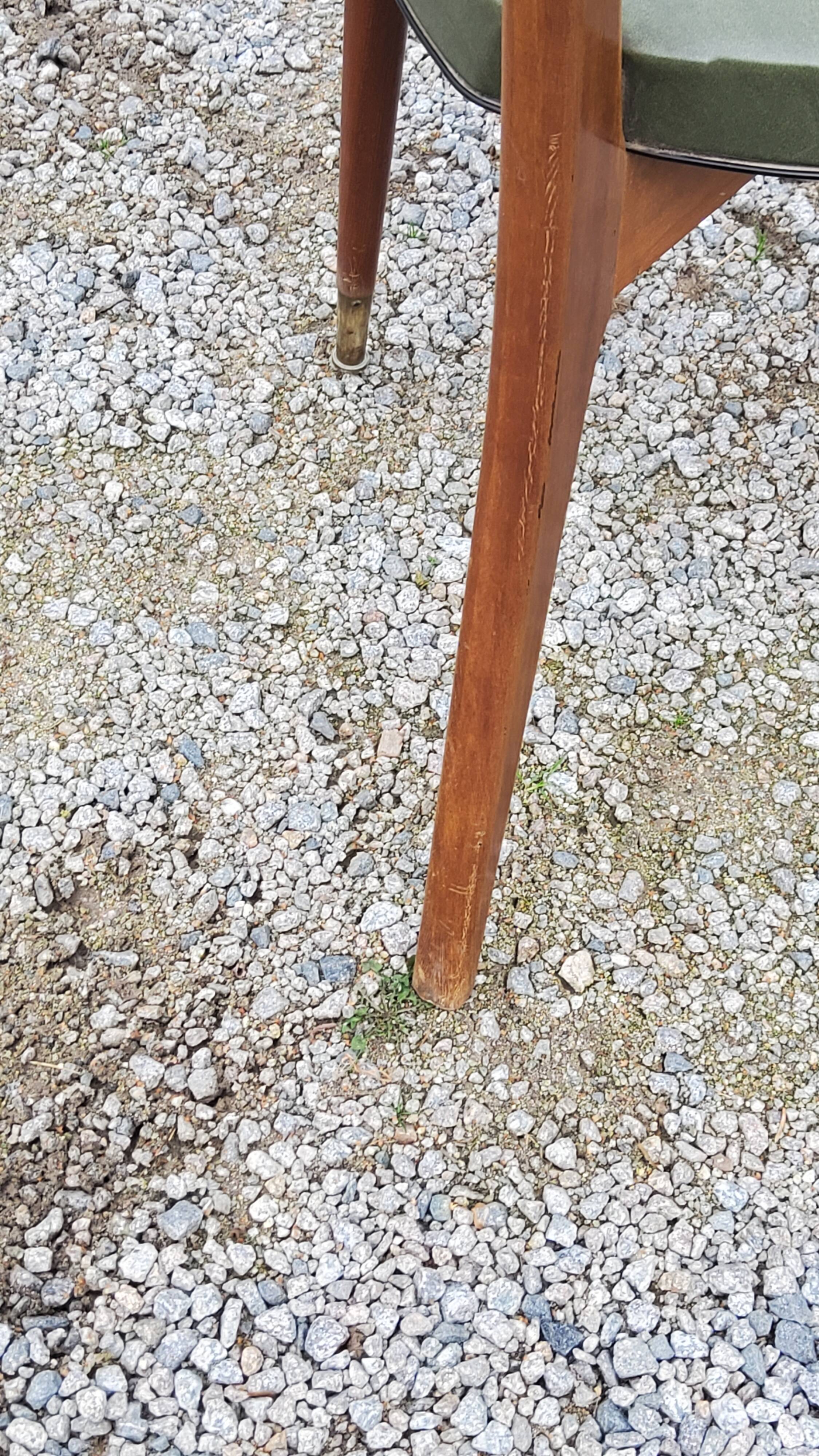 Pair of 50's Scandinavian style mahogany chairs