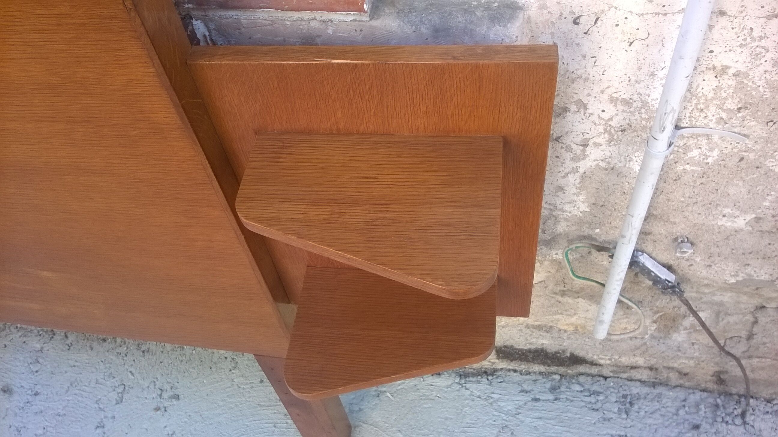 Headboard oak shelves year 60