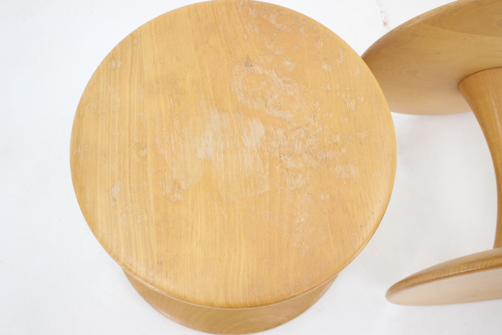 Pair of Nanna Ditzel Beech Stools by Kolds Savværk, Denmark 1960s
