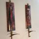 Pair of Coat Hooks Representing Characters from the Commedia dell'Arte in the