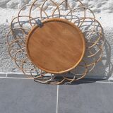 Vintage rattan mirror