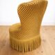 Vintage mustard velvet crab chair with fringes – 1970s