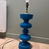 Blue glazed ceramic table lamp