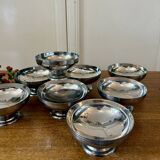 Set of 8 vintage stainless steel cups