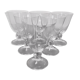 6 Daum crystal wine glasses, Orval model