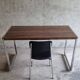 Bureau noyer métal