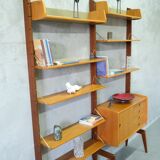 Mid-Century Modular Free-Standing Teak Wall Unit  by John Texmon for Blindheim Mobelfabrik, Norway,