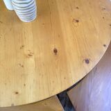 Set of round table and 4 rounded benches, 1950