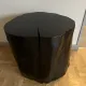 Black solid wood side table
