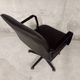 Vintage 70s swivel office chair in skai and black metal